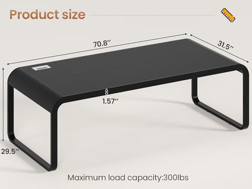 Executive Office Desk with Cable Management for Home Office