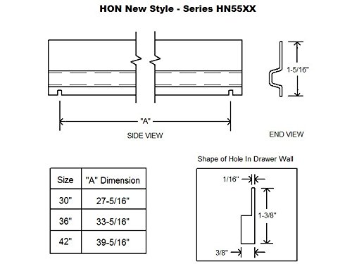 HON 42 Lateral File Bars (Pack of 6)